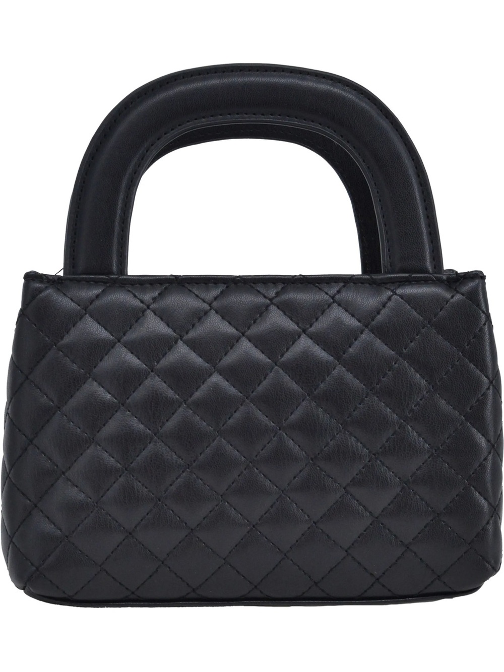 bebe Sofie Small Black Quilted Satchel with Matching Wallet Brand New MSRP $109 - Picture 2 of 6